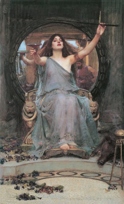 Circe oferecendo a taça para Odysseus de John William Waterhouse